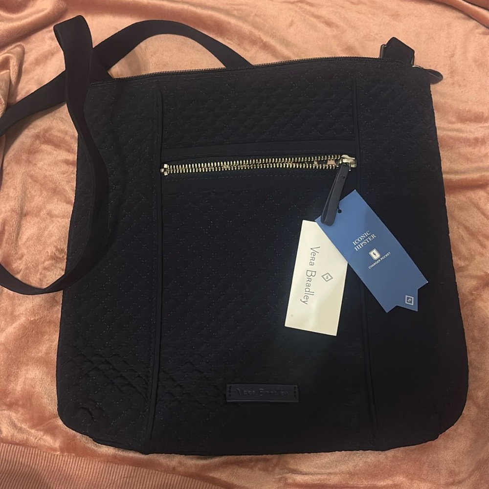 Vera Bradley Iconic Hipster Classic quilted Navy NWT
